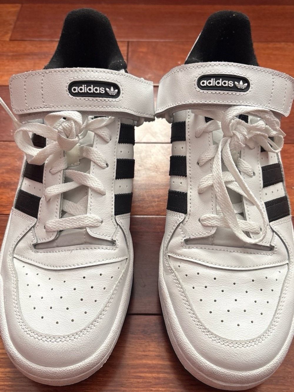 Adidas White & Black Low-Top Sneakers